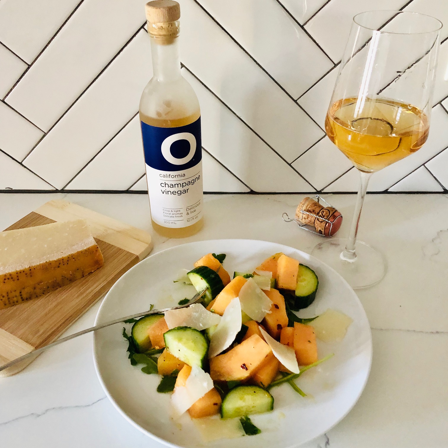 summer melon salad and white wine pairing