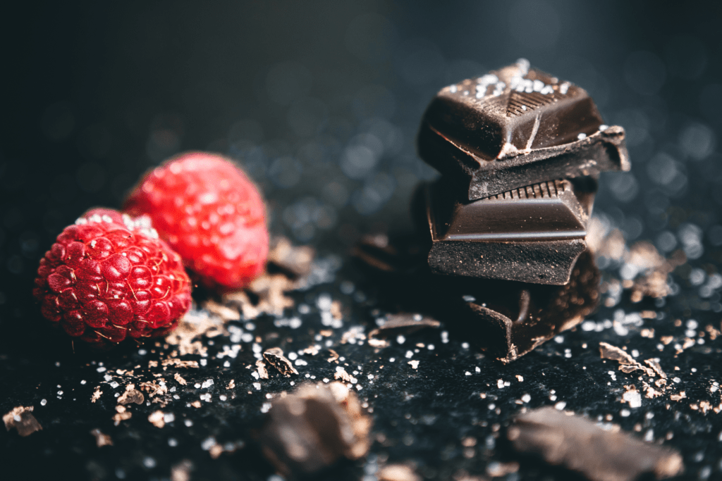 dark chocolate squares