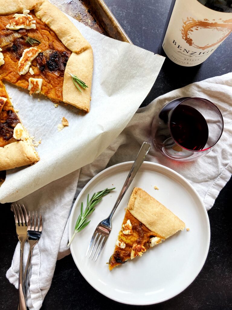 pumpkin galette with merlot