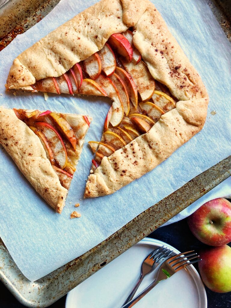 spiced maple apple tart