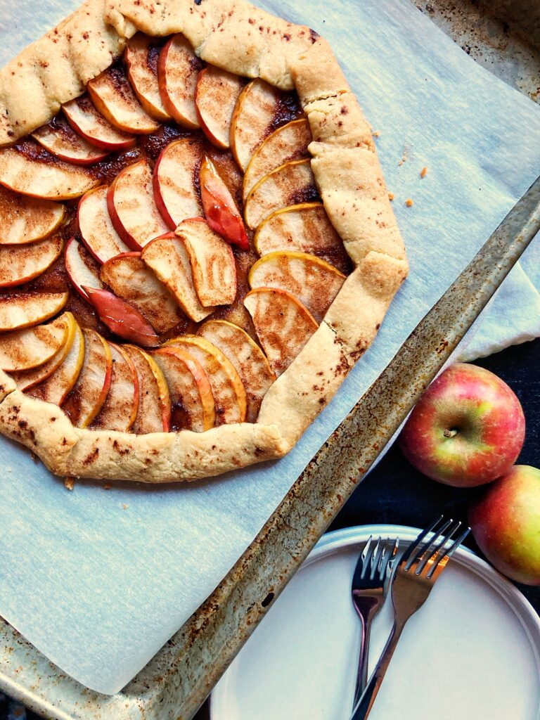 spiced maple apple tart