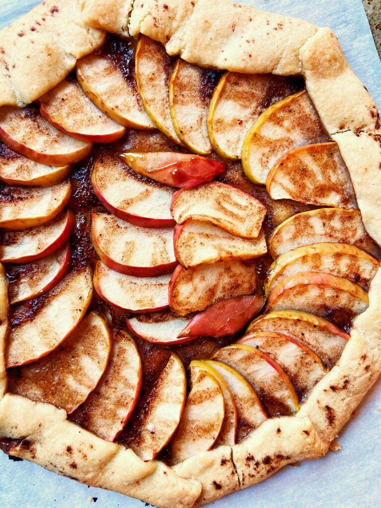 spiced maple apple tart