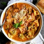 creamy tomato tortellini soup