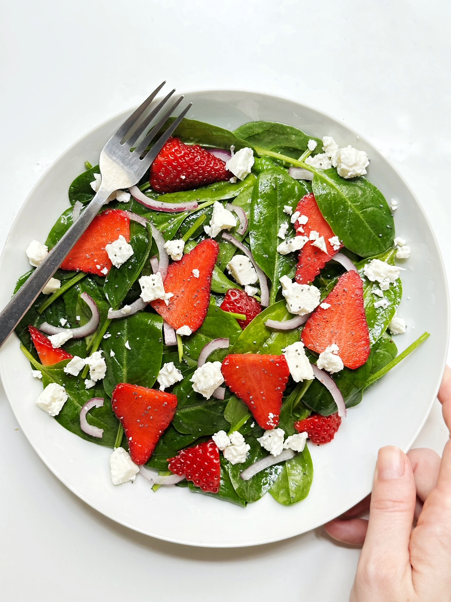 strawberry spinach salad